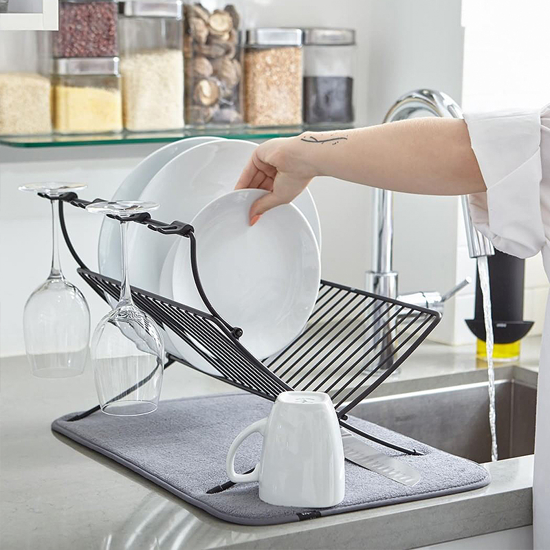 Umbra 厨房置物架 碗架收纳架碗筷沥水架 免打孔可折叠家居用品创意