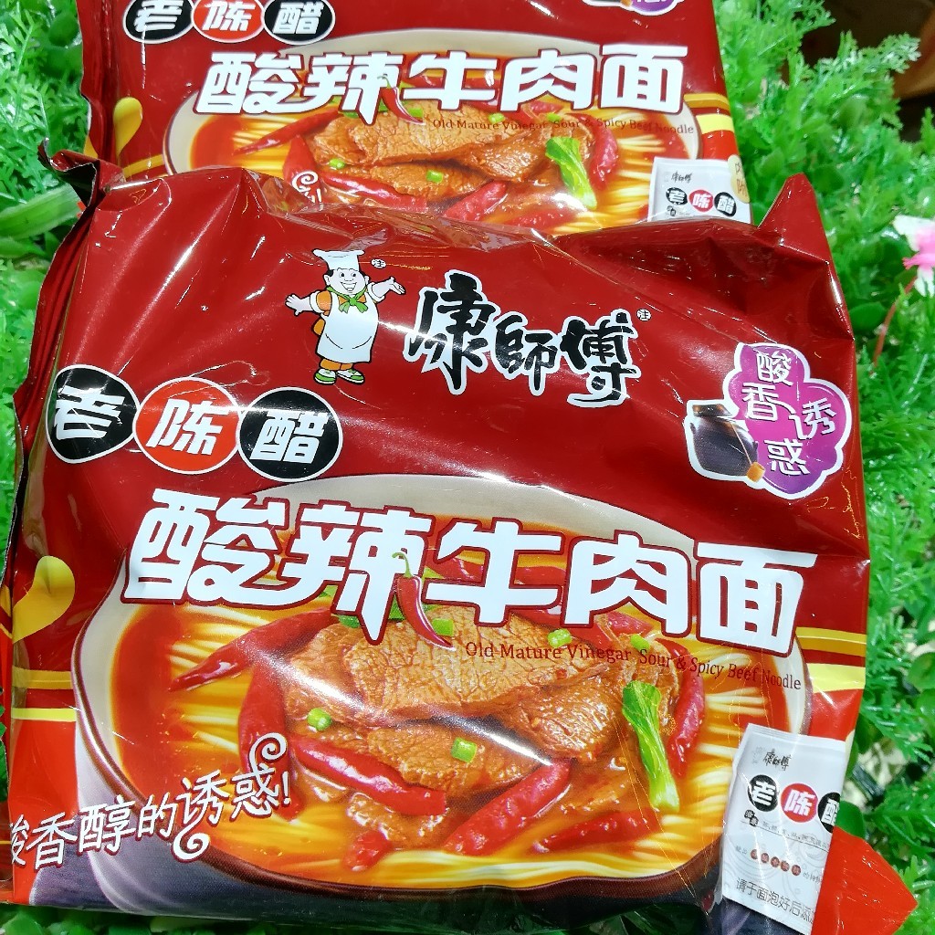 康师傅酸辣牛肉面袋装