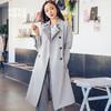 韩都衣舍2019春新款韩版中长款小个子收腰外套风衣女潮TK1873婏 商品缩略图0