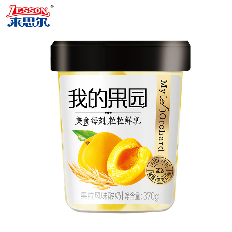 来思尔大果粒燕麦 黄桃370gx6杯风味酸牛奶低温酸奶牛奶