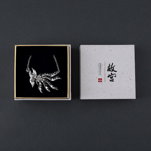故宫博物院 银质翡翠有凤来仪吊坠 商品图5