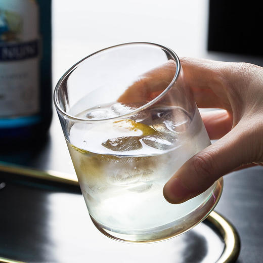 摩登主妇 炫彩离子镀玻璃杯家用威士忌酒杯透明水杯饮料果汁杯子 商品图3