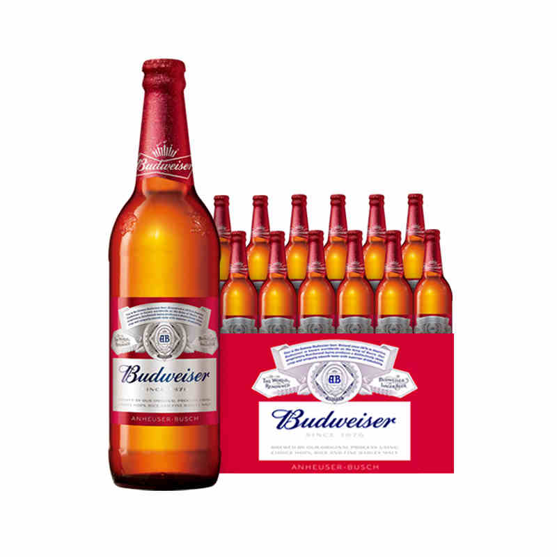 百威(budweiser)啤酒 大瓶装 460ml*12瓶