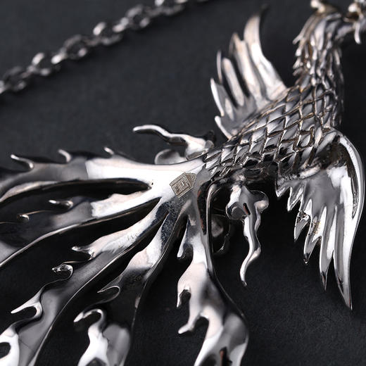 故宫博物院 银质翡翠有凤来仪吊坠 商品图4