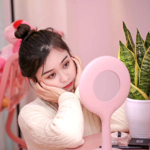 斐色耐YOYO化妆镜带灯LED镜子便携摇摇镜智能台式梳妆镜女生生日礼物 商品图6