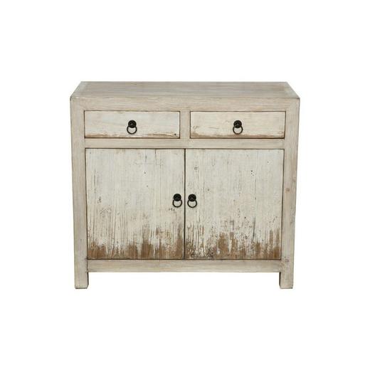 新仿松木新中式二屉二门柜中号柜做旧柜子QQ18050025 Newly made Pine wood Cabinet 商品图0