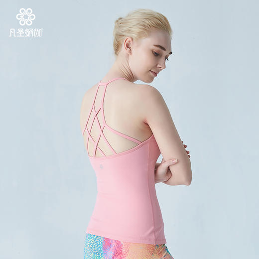 凡圣瑜伽服春夏款美背性感交叉带健身服瑜伽吊带背心F09204 商品图3