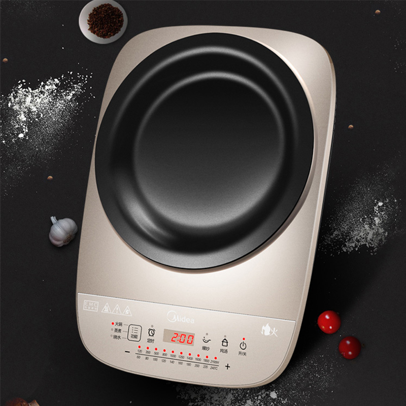 midea/美的 c22-ih2202升级款c21-ih2105u凹面电磁炉家用电炒灶