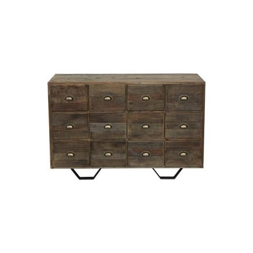 新仿榆木+杉木新中式中号多屉柜抽屉柜玄关柜QQ18050004 Newly made Elm wood and fir wood Middle chest of drawers 商品图0