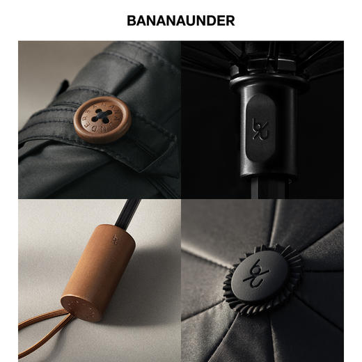 【19年新品】BANANAUNDER蕉下Black系列防晒伞防水超轻折叠晴雨伞 云笙/丹姬/曲粉/茉白/黛霞/浅梦 商品图10