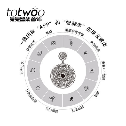 totwoo时光记忆智能吊坠，珍贵时光存入首饰 商品图2