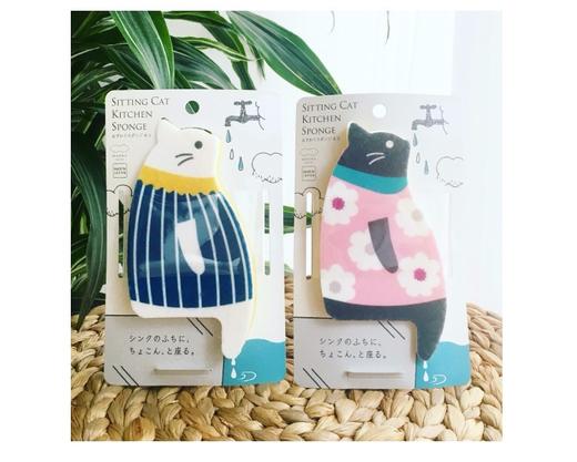 Marna 可立式猫咪洗碗海绵擦 商品图3