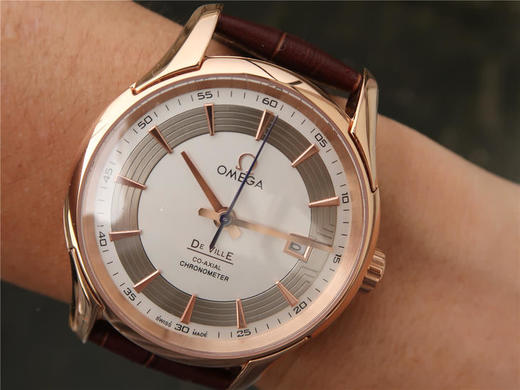 V6欧米茄碟飞系列，全自动机械机芯，男士 ，透底，精钢外壳，进口9015改Cal.8500，小牛皮表带 商品图6