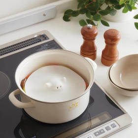 Marna 可爱小猪雪平锅防溢锅盖