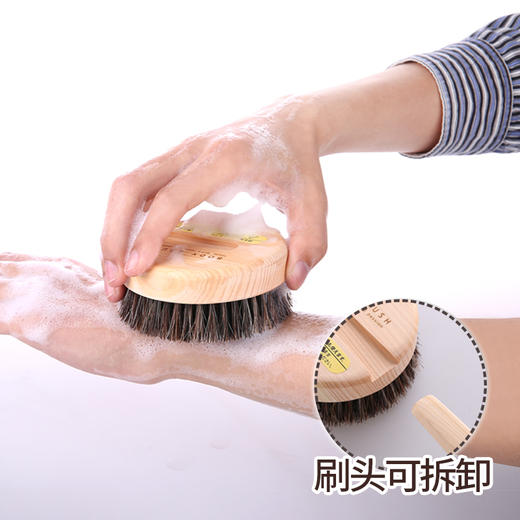MARNA 长柄搓背猪毛浴刷 商品图3