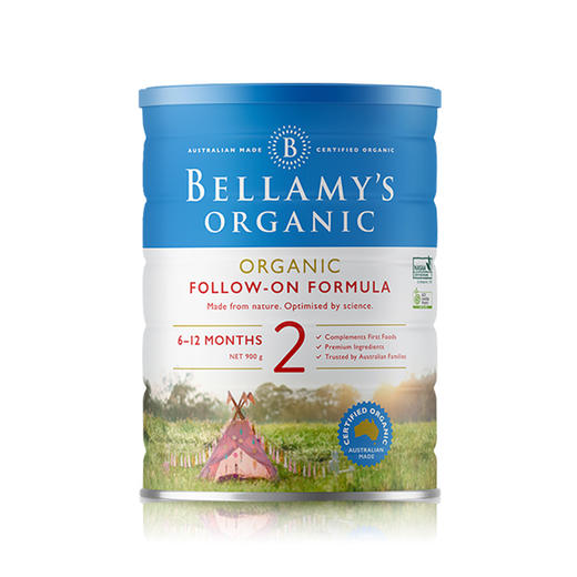 【直邮●包邮包税】澳洲 Bellamys 贝拉米婴儿有机奶粉 1段/2段/3段 900g 商品图1