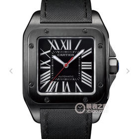 V6卡地亚山度士(桑托莫)WSSA0006 。长宽厚:51.1 x 41.3x10毫米,纯进口9015自动机械机芯 表壳材质：多重PVD精钢 表盘材质：剑形夜光精钢