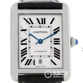 V6卡地亚坦克系列W5200027，瑞士2824自动机械机芯，表径：40.85x31毫米，表壳厚度：7.65毫米，表壳材质：精钢,男士手表，皮表带，密底