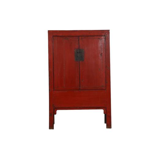 清晚期四平红漆中号描金柜 商品图0