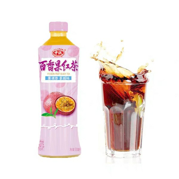 中沃新品 百香果红茶530ml/瓶 果味茶饮料夏季饮品