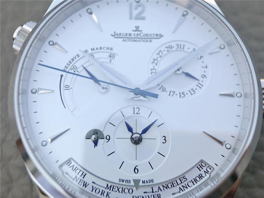 TW积家大师两地时系列1428421男士多功能腕表（升级版:1、机芯机构升级更接近原装，2、字面细节升级，3、所有功能和原装同步），42mm 商品图7