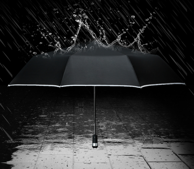 下雨出行反光伞 安全出行靠大家 【破窗彩光照明】反射光多功能雨伞