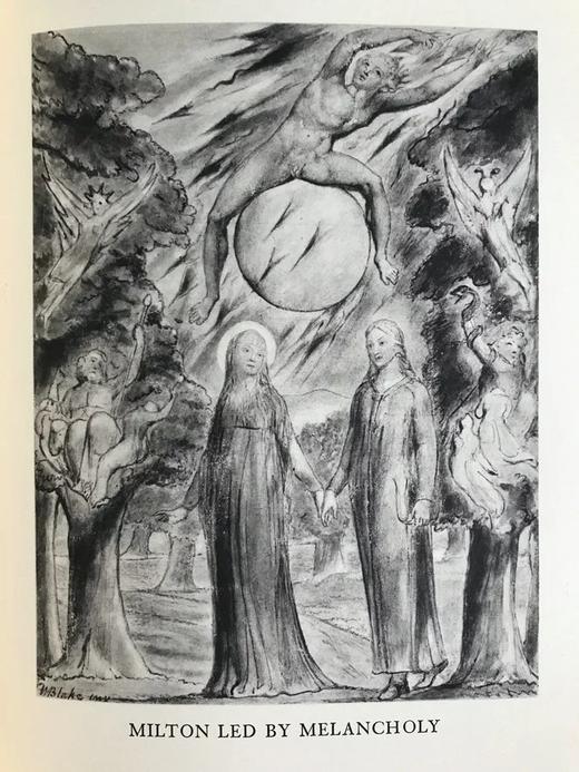 双面书威廉布莱克插图 弥尔顿《欢乐颂》《沉思颂》 配精美插图 精装16开带书匣 商品图8