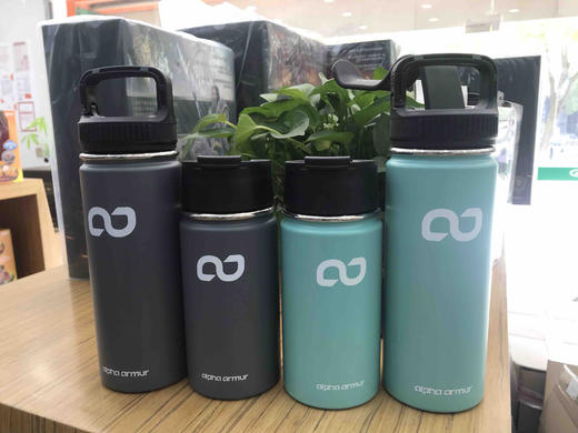 Alpha armur 304不锈钢运动水壶水杯。500毫升可以挂包上 商品图1