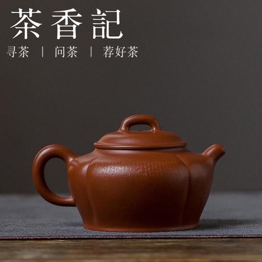茶香记 朱泥大红袍紫砂壶鸿运  微雕 范晓丽 赵秋实  功夫茶具 宜兴紫砂壶 商品图0