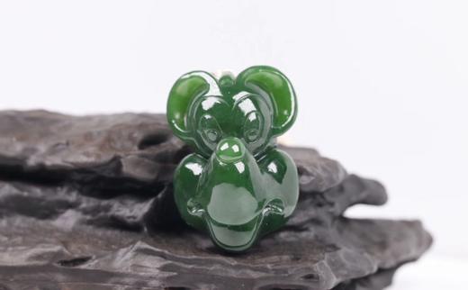 【米老鼠 】和田玉（碧玉）挂件 商品图1