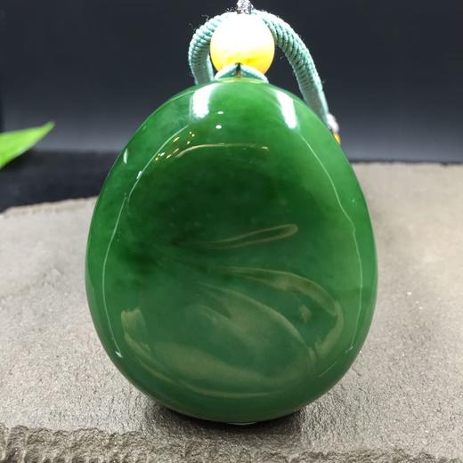 【花开富贵】和田玉(碧玉)挂件 商品图3