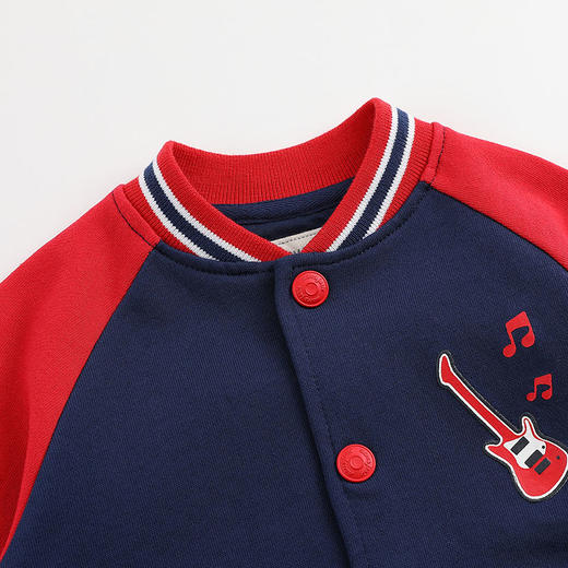 马克珍妮 男童撞色纯棉运动卫衣套装 商品图4