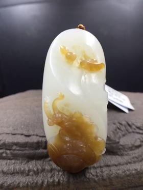 【安居乐业】和田玉（糖羊脂玉）挂件