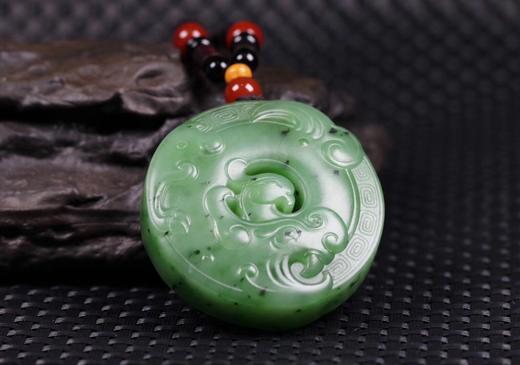 【龙凤呈祥】和田玉（碧玉）挂件 商品图3