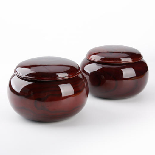 围甲套装 6CM新榧木棋盘+大叶杉棋罐+A中云子 商品图4