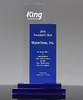 蓝色水晶奖杯定制定做高档创意内雕奖杯 商品缩略图0