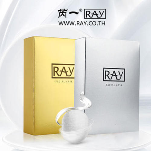 芮一泰国RAY面膜官方正品补水保湿提亮肤色金银色蚕丝面膜10片装 商品图0