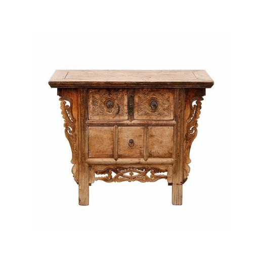 清晚期榆木古董家具三屉桌闷桌玄关柜QQ17080013Antique Elm wood Cabinet 商品图0