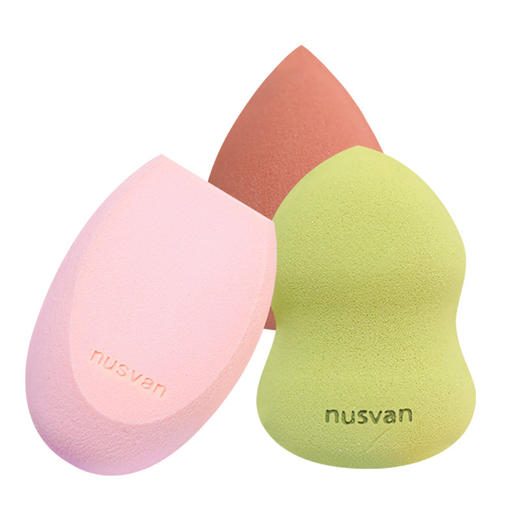 日本NUSVAN海绵美妆蛋斜角水滴葫芦型三个装柔软不吃粉干湿两用 商品图6