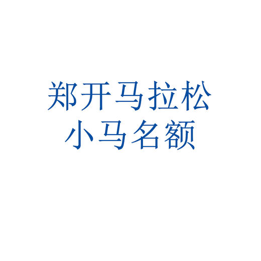 万步大挑战——中国郑开国际马拉松赛小马名额 商品图0