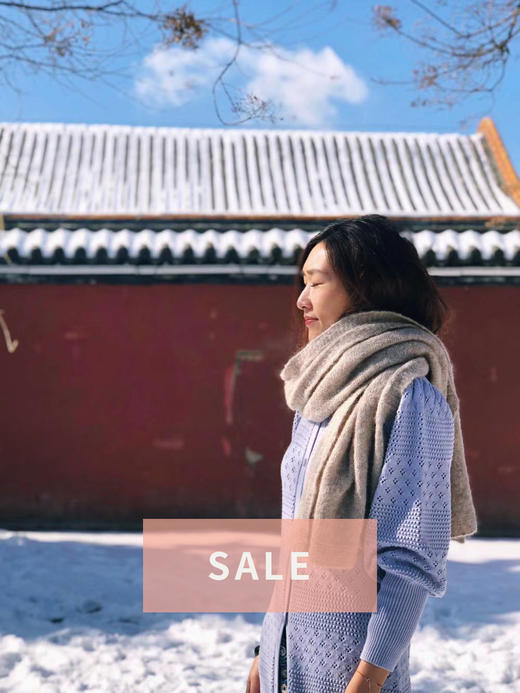 TYNVIE 羊绒羊毛混纺 钩花长外套 三色可选 商品图0