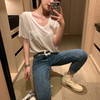 余潇潇2019春装新款高腰宽松裤子女网红同款萝卜裤显瘦牛仔裤 商品缩略图2