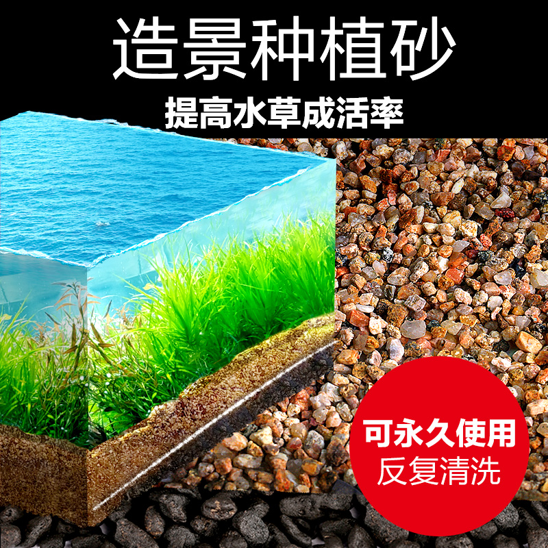 疯狂水草鱼缸造景底砂水草泥基肥种植土能源砂草缸底砂底沙装饰