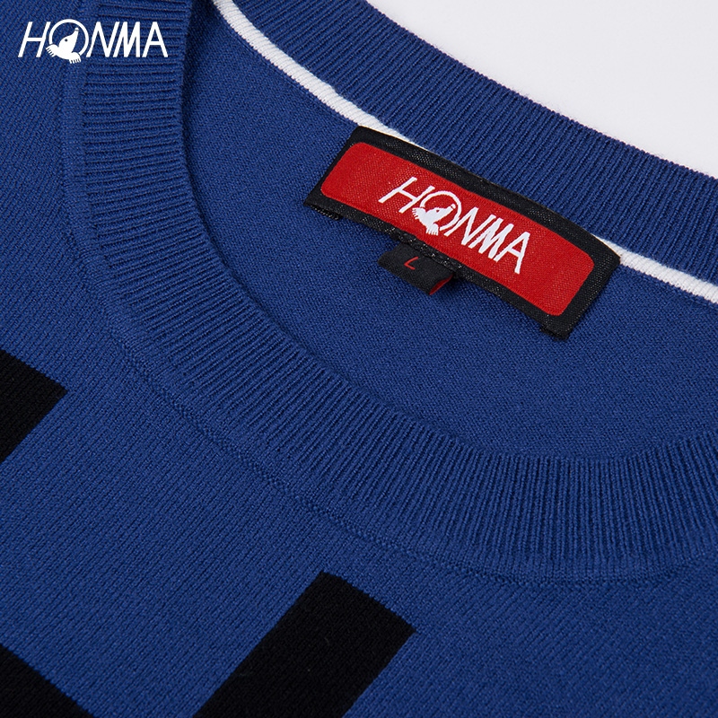 【g寄售】honma高尔夫服装男士针织衫2018新款golf字母印花长袖套头