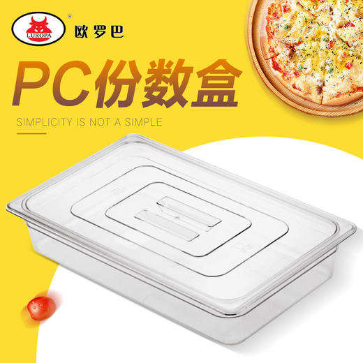 1/1欧罗巴披萨保鲜份数盒塑料带盖周转箱GN面团份数盆一分一披萨工具 商品图0