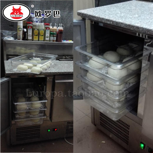 1/1欧罗巴披萨保鲜份数盒塑料带盖周转箱GN面团份数盆一分一披萨工具 商品图2