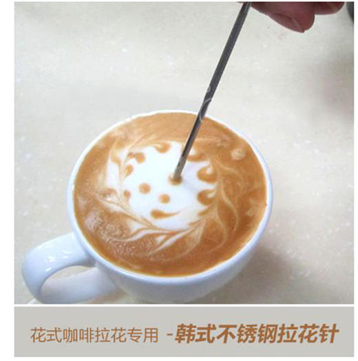 LWZ不锈钢咖啡拉花针雕花棒 钩花针画花花式焦糖玛奇咖啡器具LWZ 商品图3