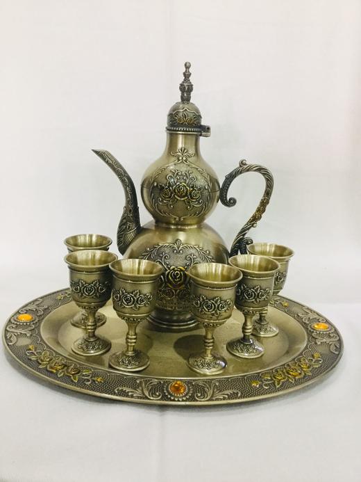 西域楼兰 葫芦多彩酒具 套装（6个小酒杯，托盘） 商品图2