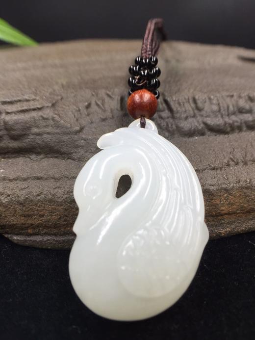 【鹅如意】和田玉(羊脂玉)挂件 商品图0