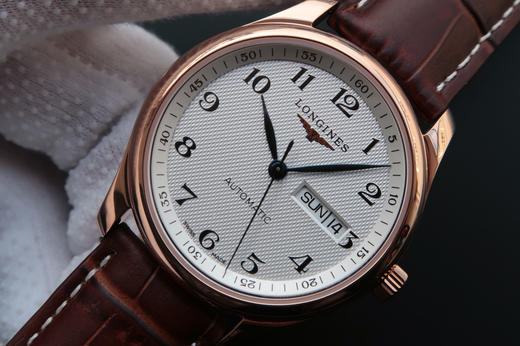 MKS浪琴名匠L2.755.8.78.3，瑞士2836自动机械机芯，材质：18k玫瑰金镀金，表径：38.5毫米，表壳厚度：10毫米，男士手表，皮表带，透底 商品图3